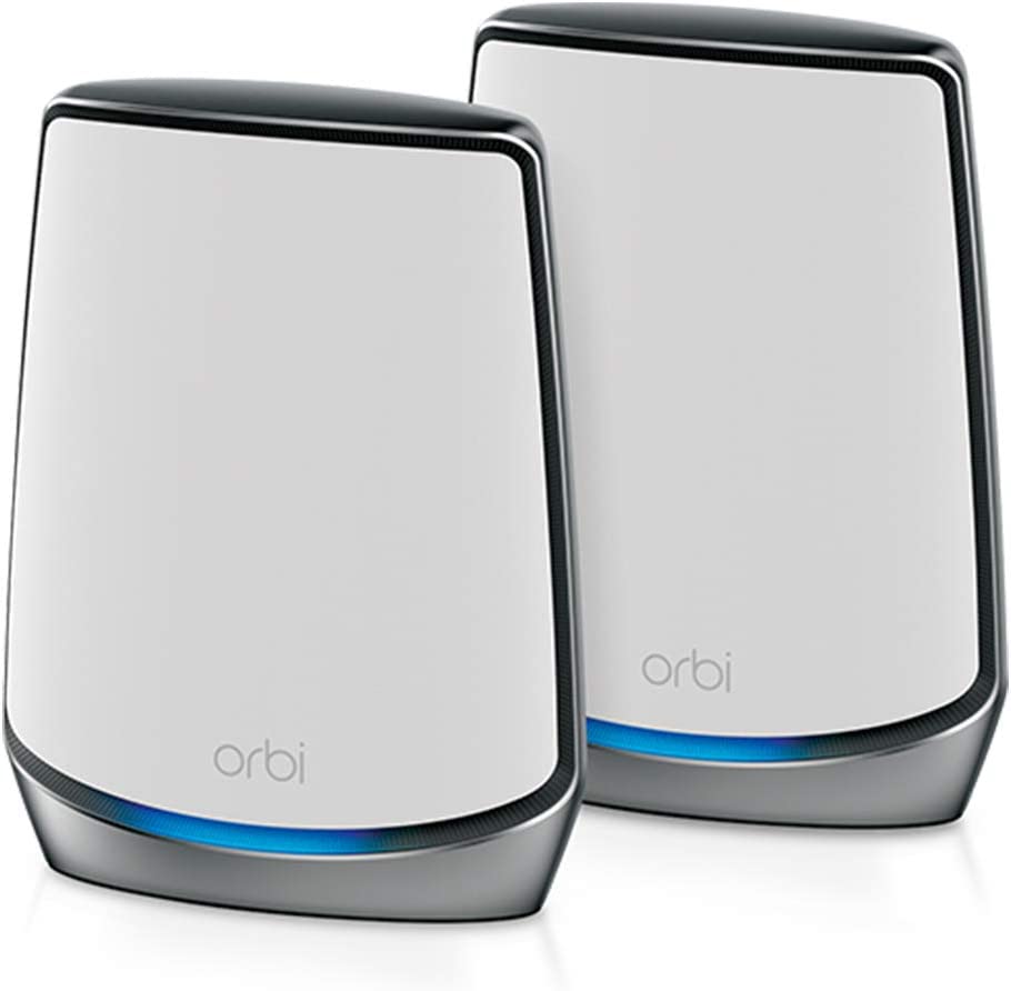 NETGEAR Orbi Whole Home Tri-band Mesh WiFi 6 System (RBK852) – Router with 1 Satellite Extender | Coverage up to 5,000 sq. ft., 100 Devices | AX6000 (Up to 6Gbps) , White